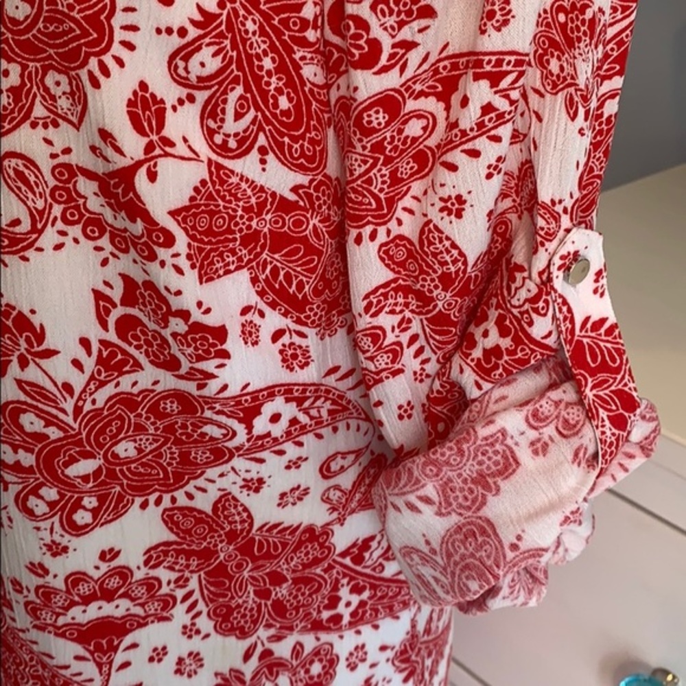 Highline Collective Red Paisley Tunic Dress NEW! - Picture 6 of 9